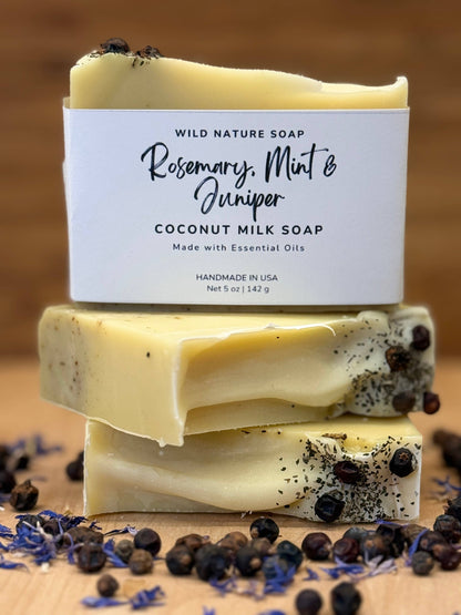 Rosemary, Mint & Juniper Soap, Coconut Milk Soap