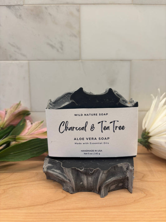 Activated Charcoal with Tea Tree Essential oil Soap